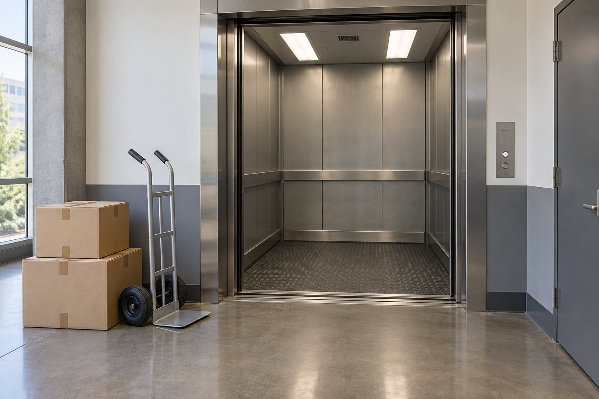Service elevator access