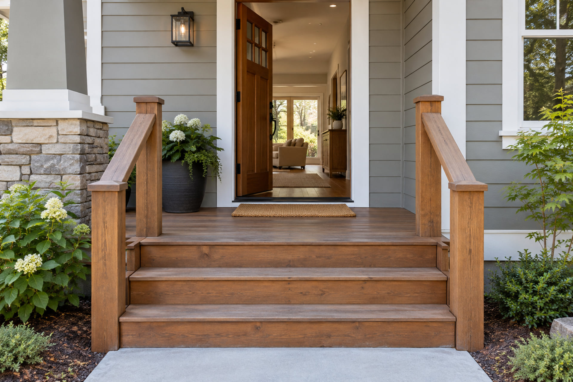 Steps at the receiving home