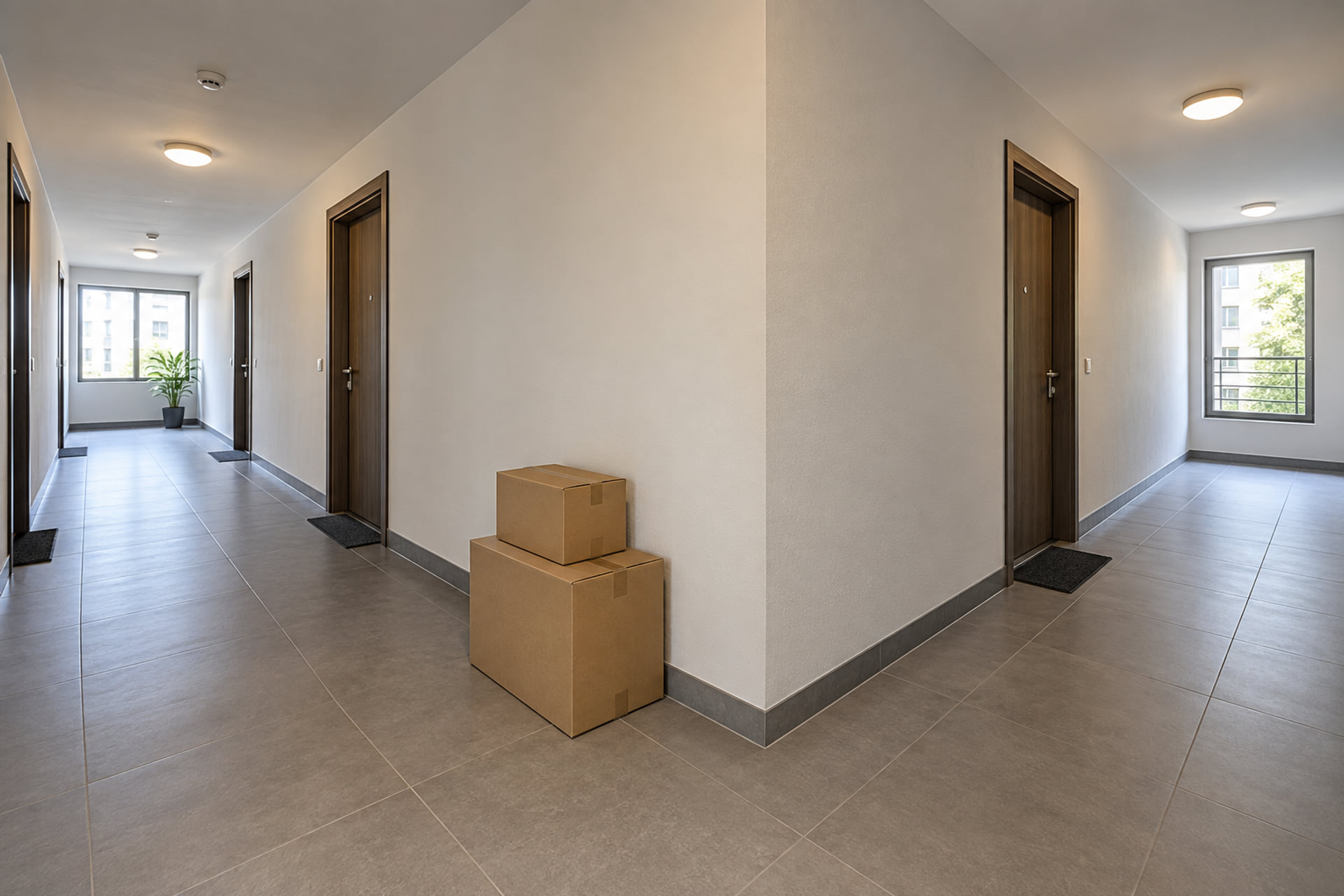 Hallway turn and room access