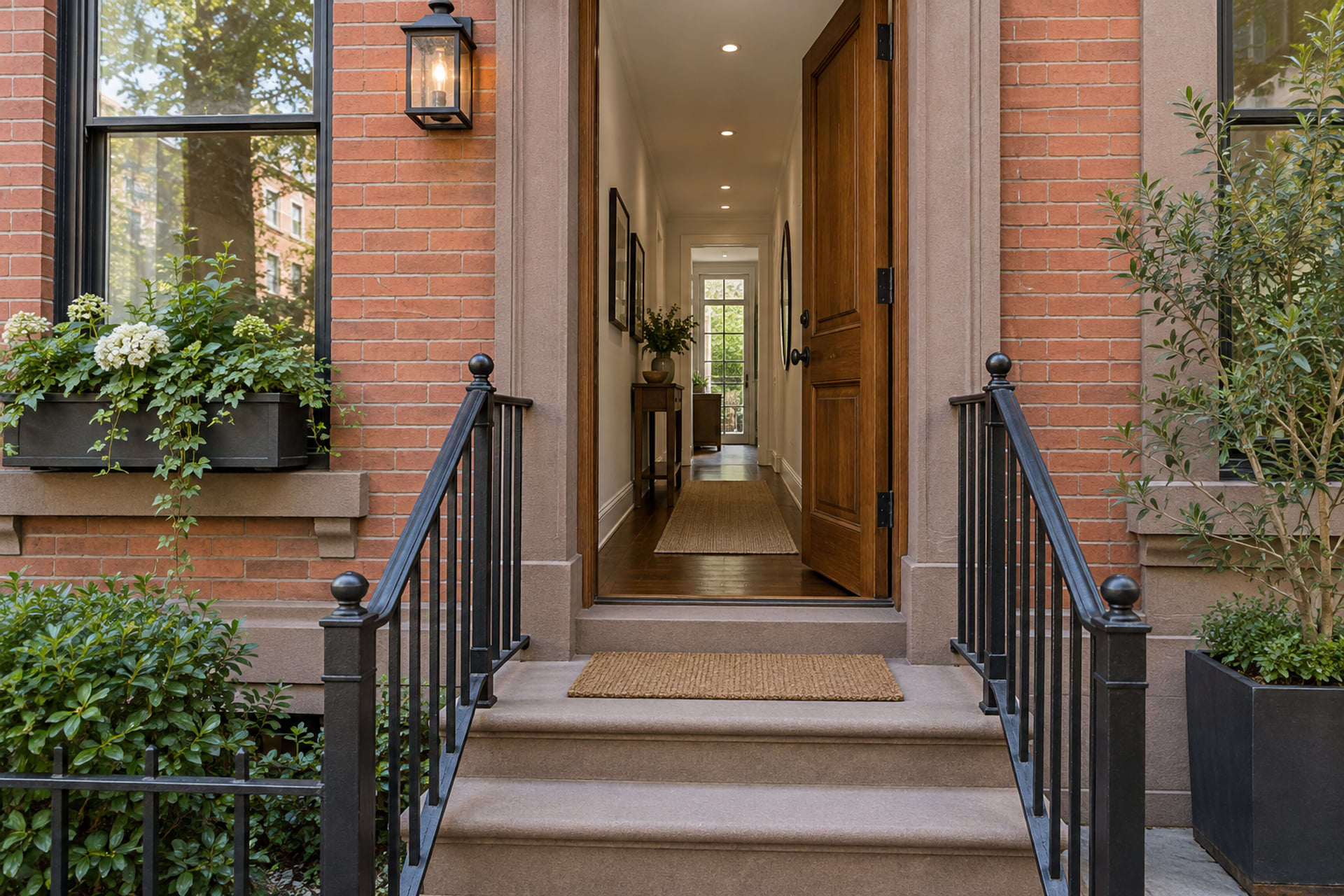 Receiving doorway and steps