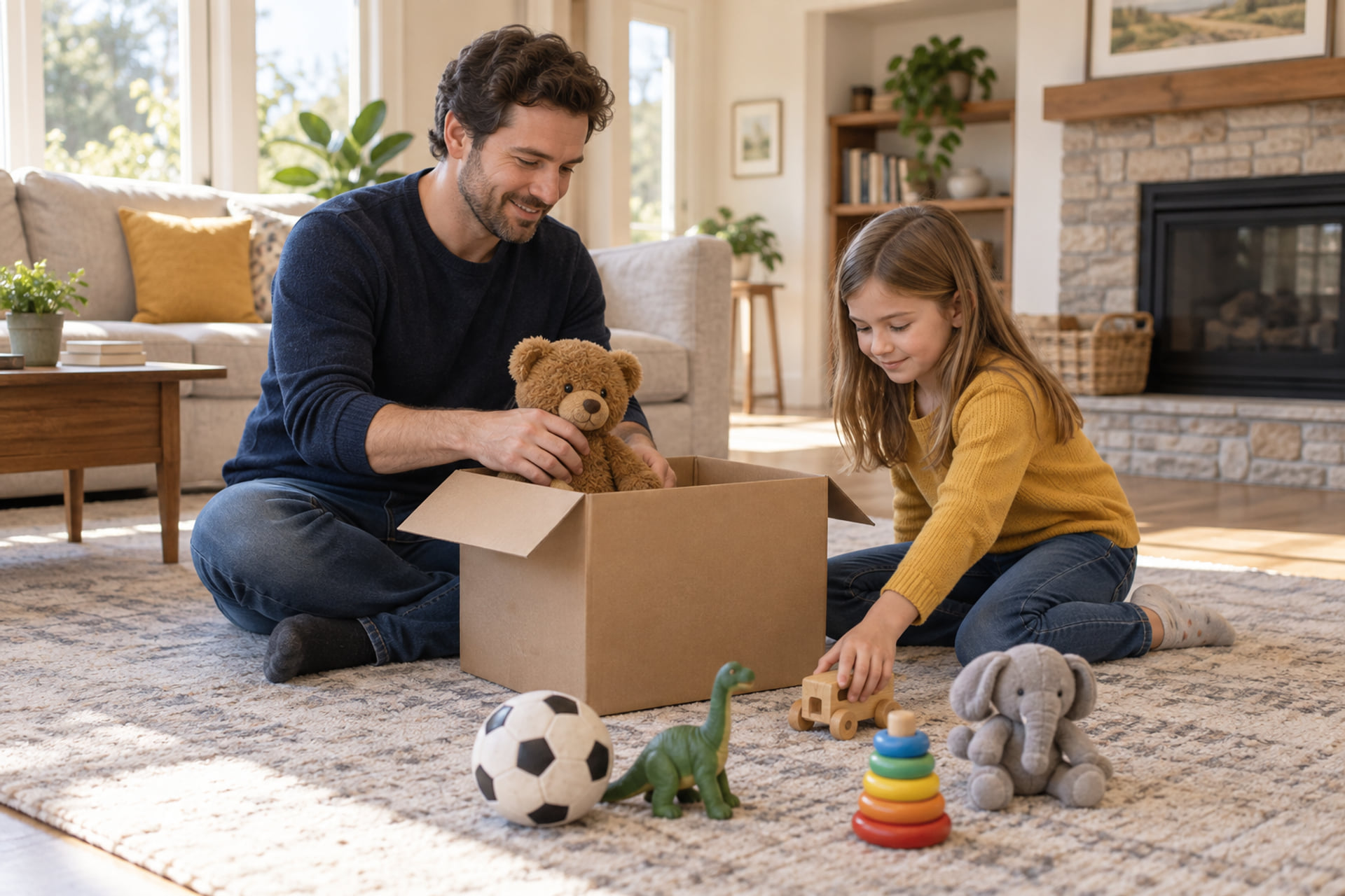 Family packing together