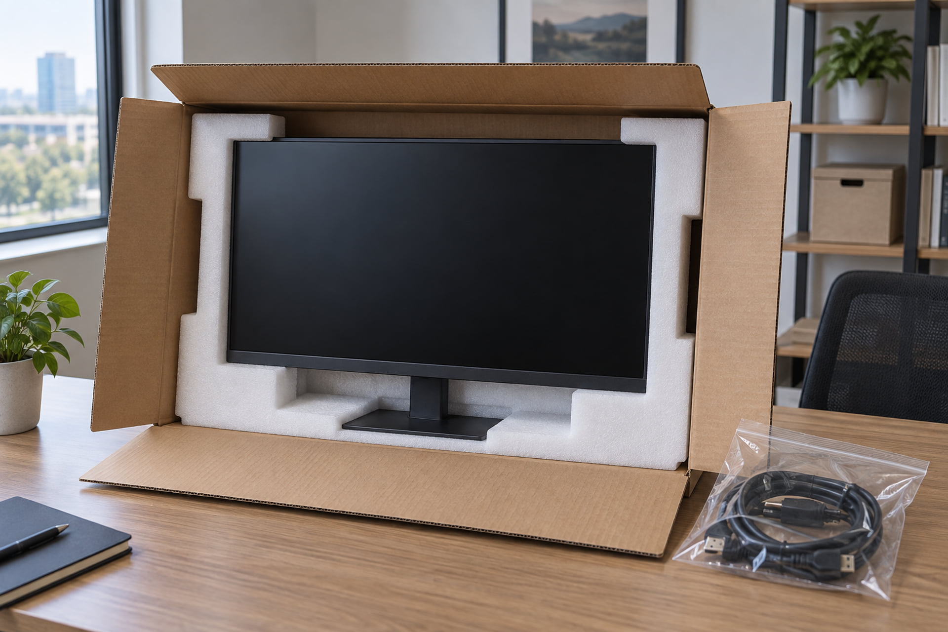 Computer packing and cables
