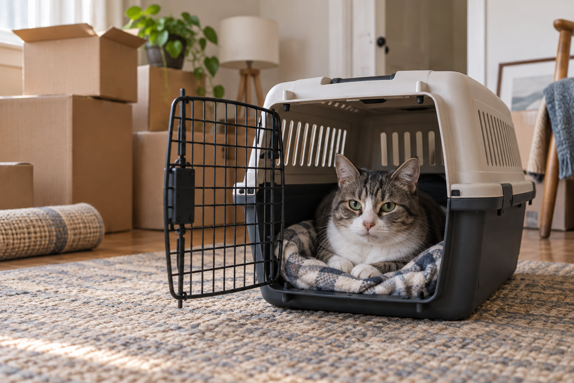 Quiet room for pet moving