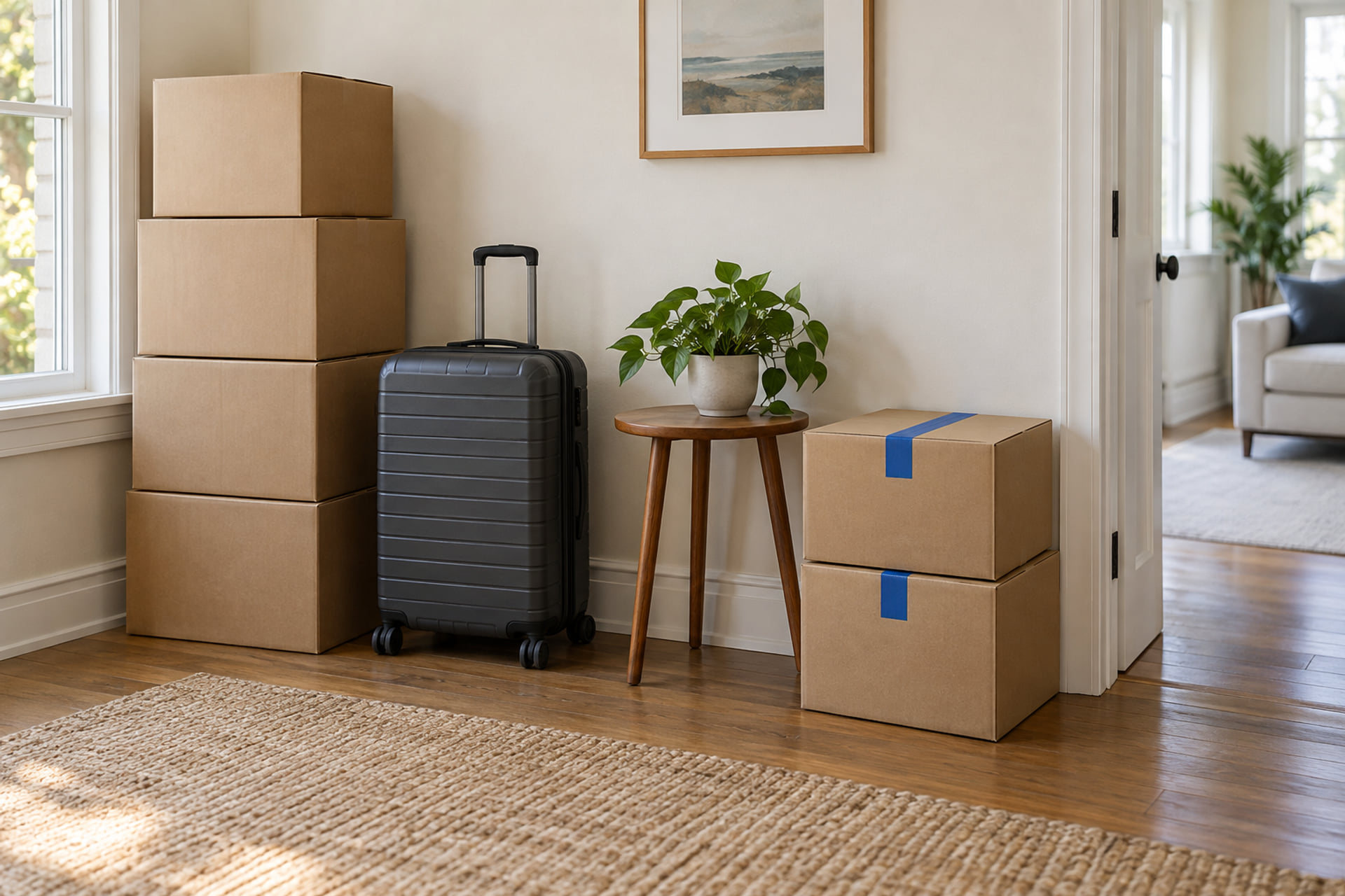 Selected household belongings and reusable packing supplies