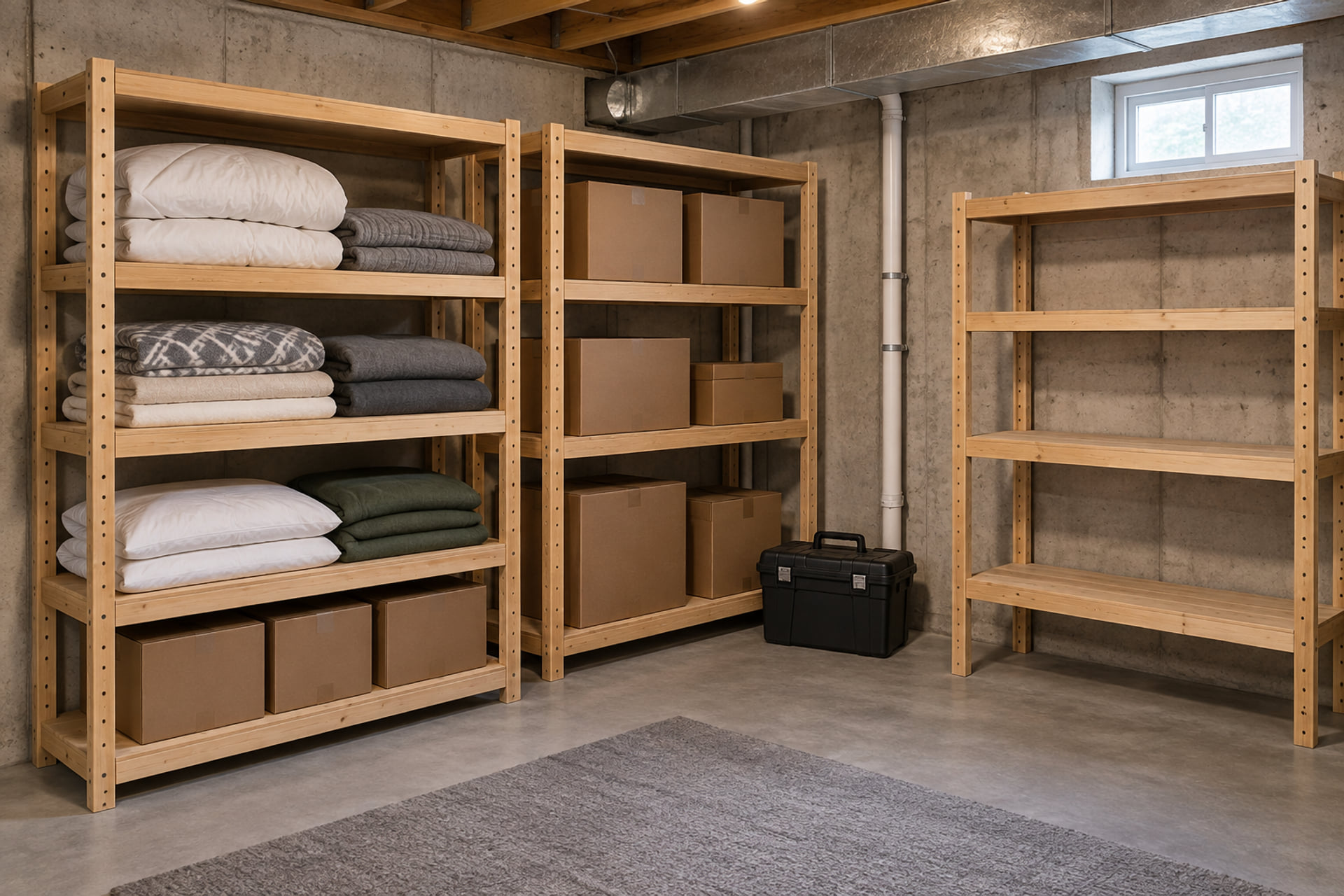 Household belongings gathered from a storage room