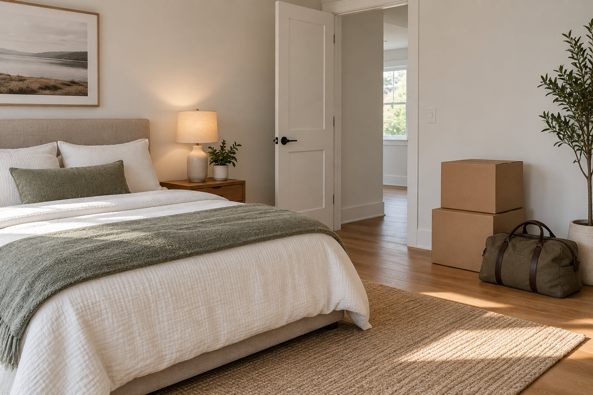 Room preparation for a household delivery