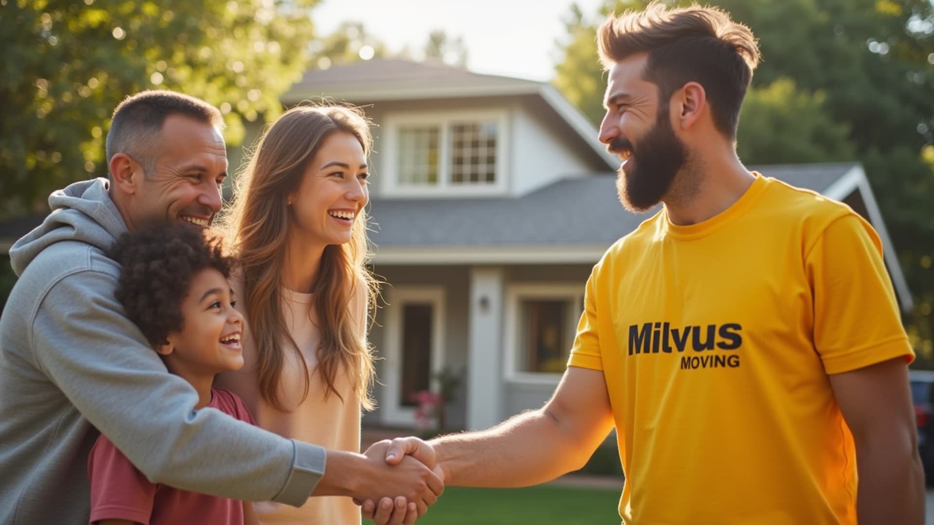 handshakes with happy clients recently moved from Boston to New York