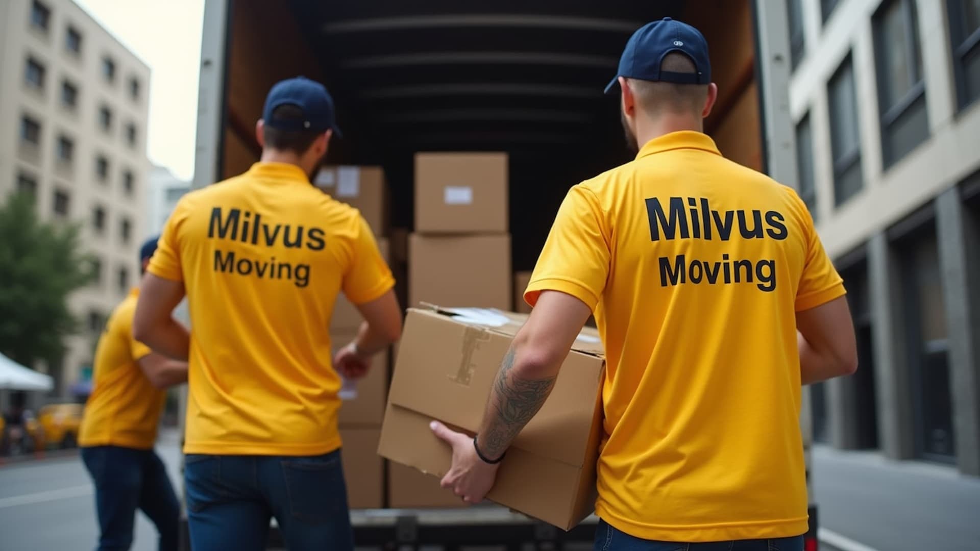 milvus movers loading packed items to the truck